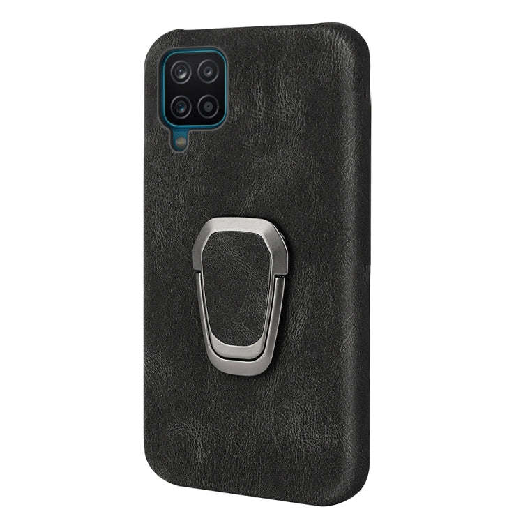 Ring Holder PU Phone Case For Samsung Galaxy A12, For Samsung Galaxy A12