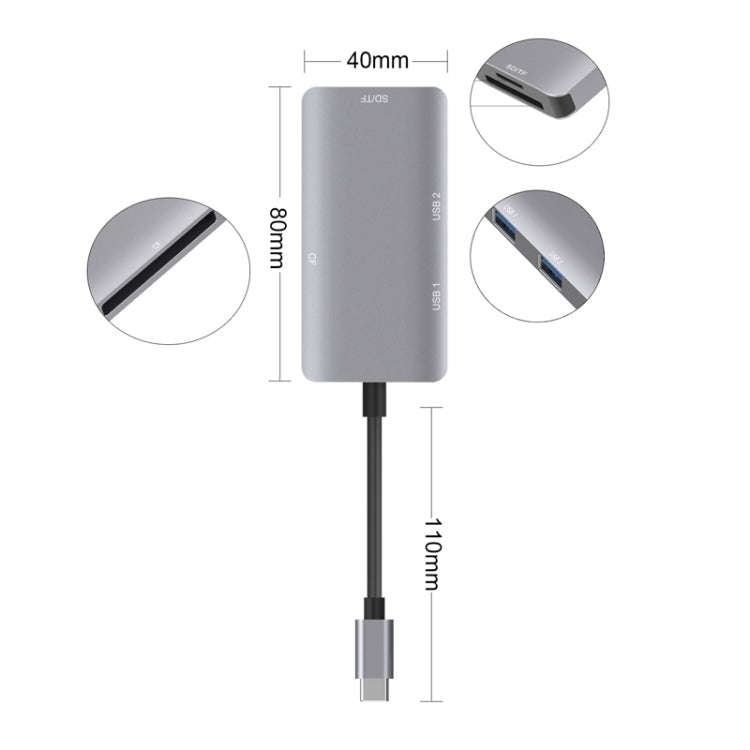 5 in 1 Data Read HUB Adapter with SD / TF / CF Card, Dual USB3.0 Ports, Dual USB3.0+SD / TF / CF ...