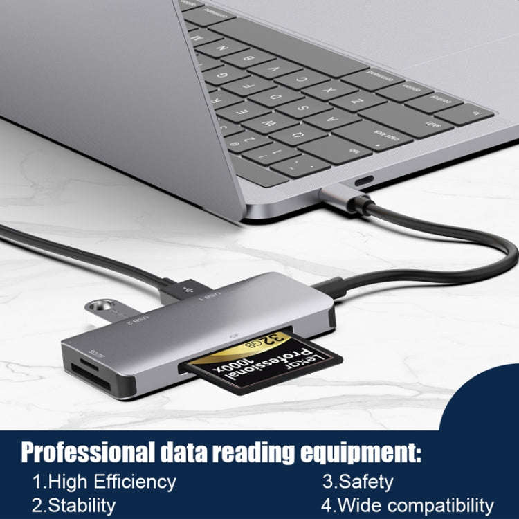 5 in 1 Data Read HUB Adapter with SD / TF / CF Card, Dual USB3.0 Ports, Dual USB3.0+SD / TF / CF ...