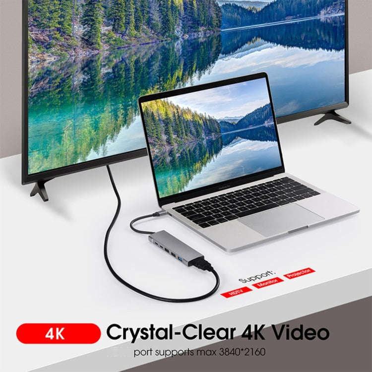 9-in-1 USB Type-C to HDMI+USB3.0x3+Type-C+PD+SD/TF+Audio HUB Adapter, HDMI+USB3.0x3+Type-C+PD+SD/...