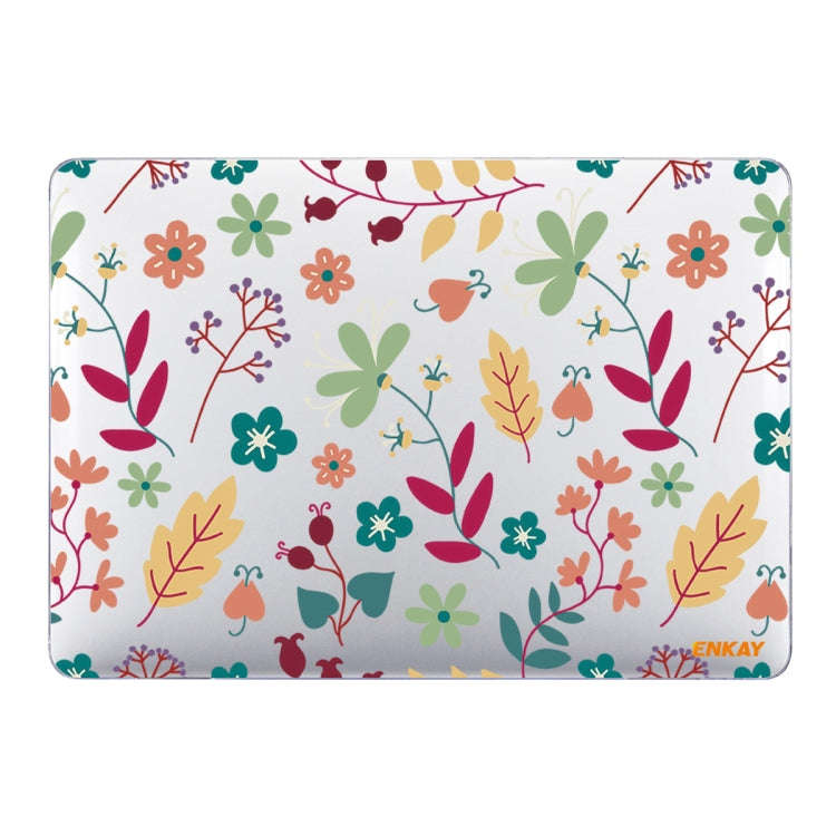 ENKAY Flower Series Pattern Laotop Protective Crystal Case For MacBook Air 13.3 inch A1932 / A217...