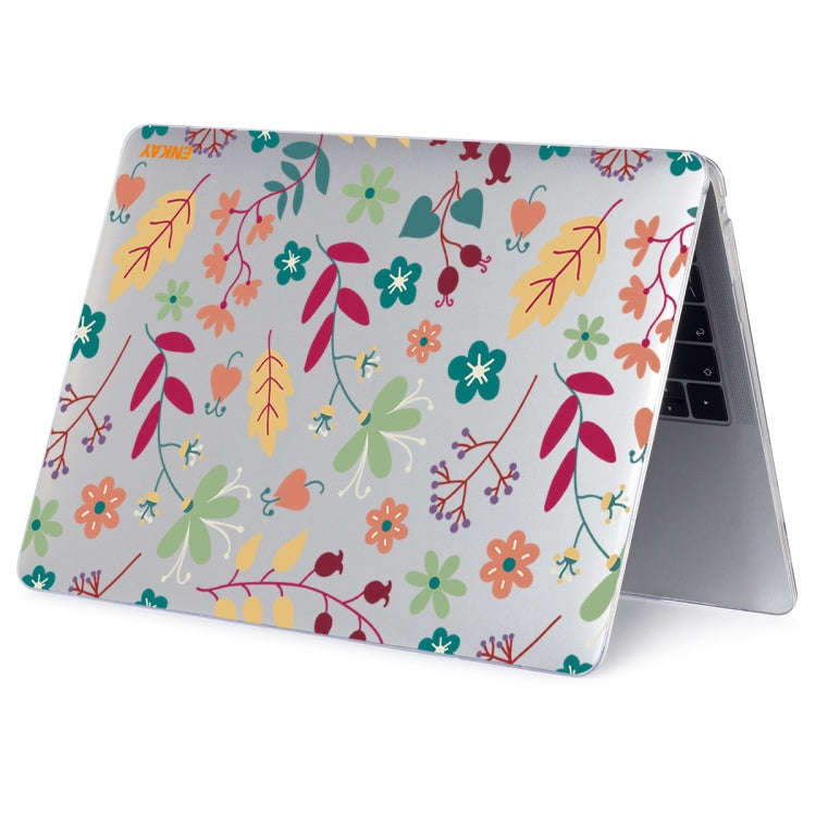 ENKAY Flower Series Pattern Laotop Protective Crystal Case For MacBook Air 13.3 inch A1932 / A217...
