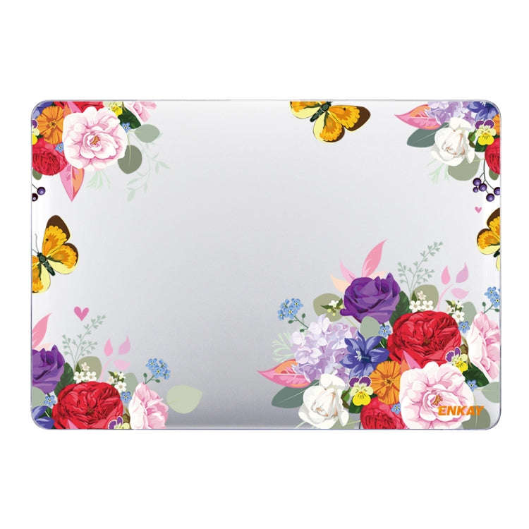 ENKAY Flower Series Pattern Laotop Protective Crystal Case For MacBook Air 13.3 inch A1932 / A217...