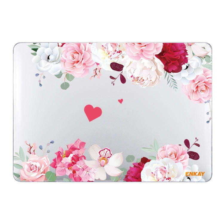 ENKAY Flower Series Pattern Laotop Protective Crystal Case For MacBook Air 13.3 inch A1932 / A217...