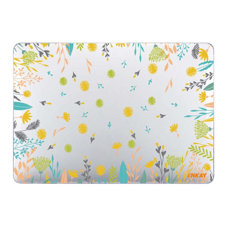 ENKAY Flower Series Pattern Laotop Protective Crystal Case For MacBook Air 13.3 inch A1932 / A217...