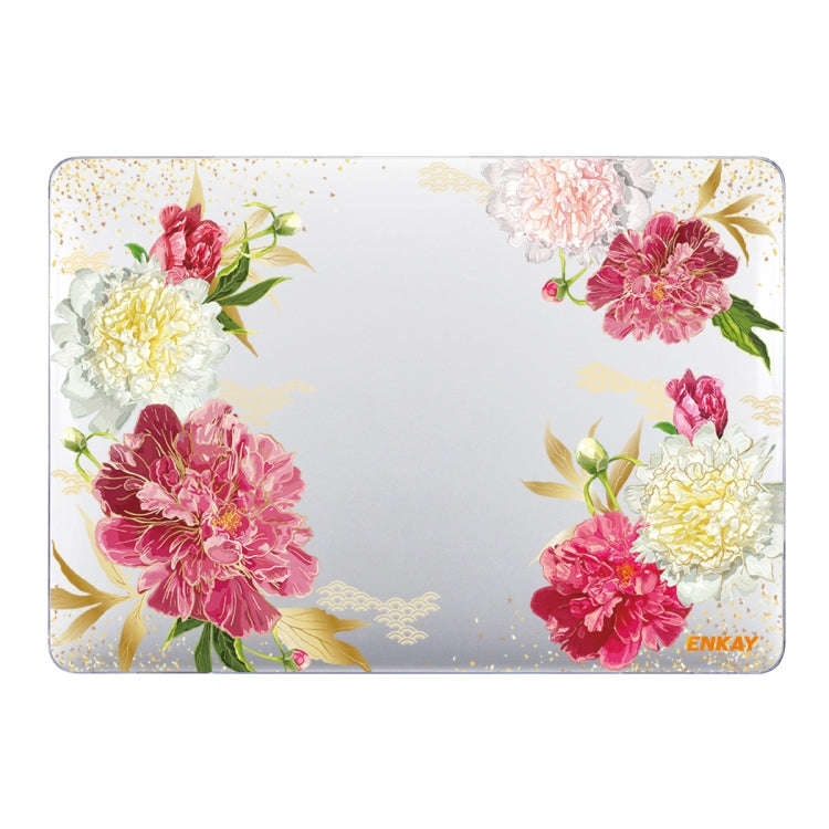ENKAY Flower Series Pattern Laotop Protective Crystal Case For MacBook Air 13.3 inch A1932 / A217...