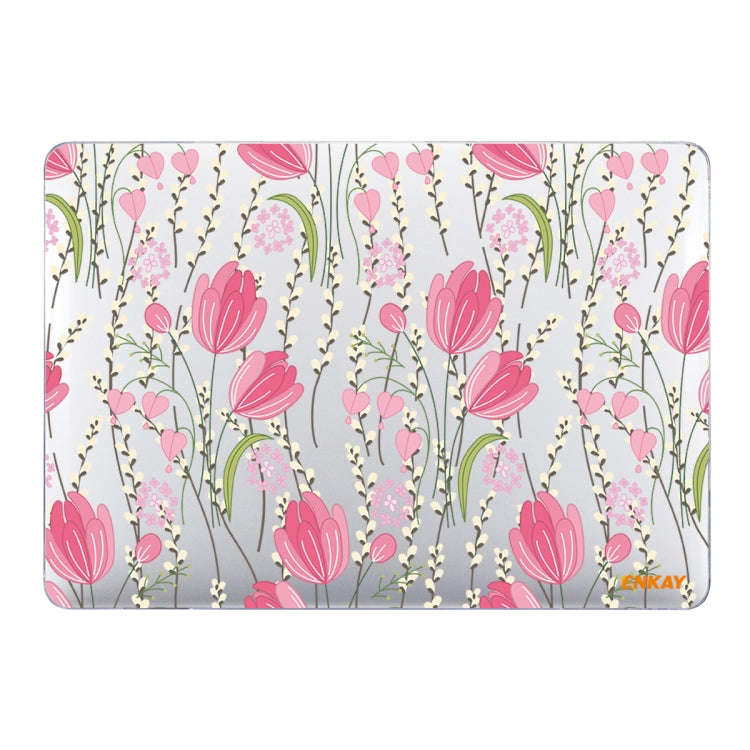 ENKAY Flower Series Pattern Laotop Protective Crystal Case For MacBook Air 13.3 inch A1932 / A217...