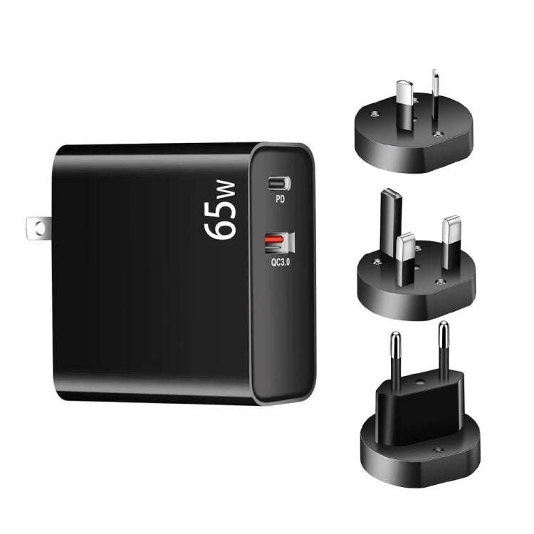 PD-65W USB-C / Type-C + QC3. 0 USB Laptop Charging Adapter + 2m USB-C / Type-C to USB-C / Type-C ...