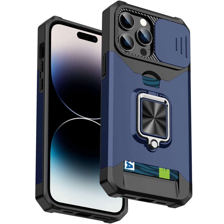 Sliding Camshield Card Phone Case, For iPhone 14, For iPhone 14 Pro, For iPhone 14 Pro Max, For i...