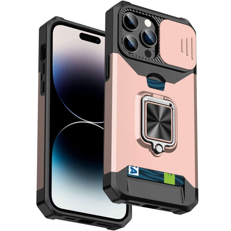 Sliding Camshield Card Phone Case, For iPhone 14, For iPhone 14 Pro, For iPhone 14 Pro Max, For i...
