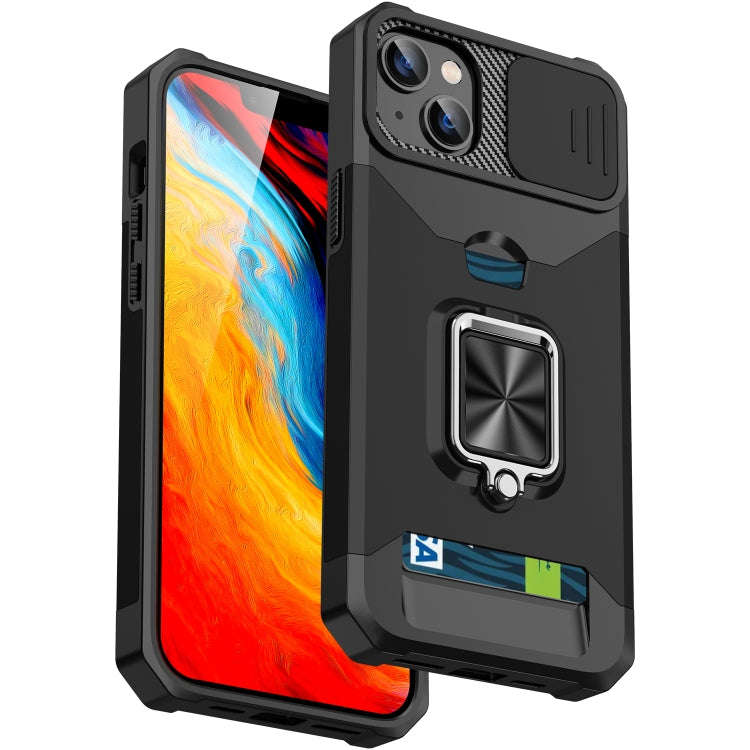 Sliding Camshield Card Phone Case, For iPhone 14, For iPhone 14 Pro, For iPhone 14 Pro Max, For i...