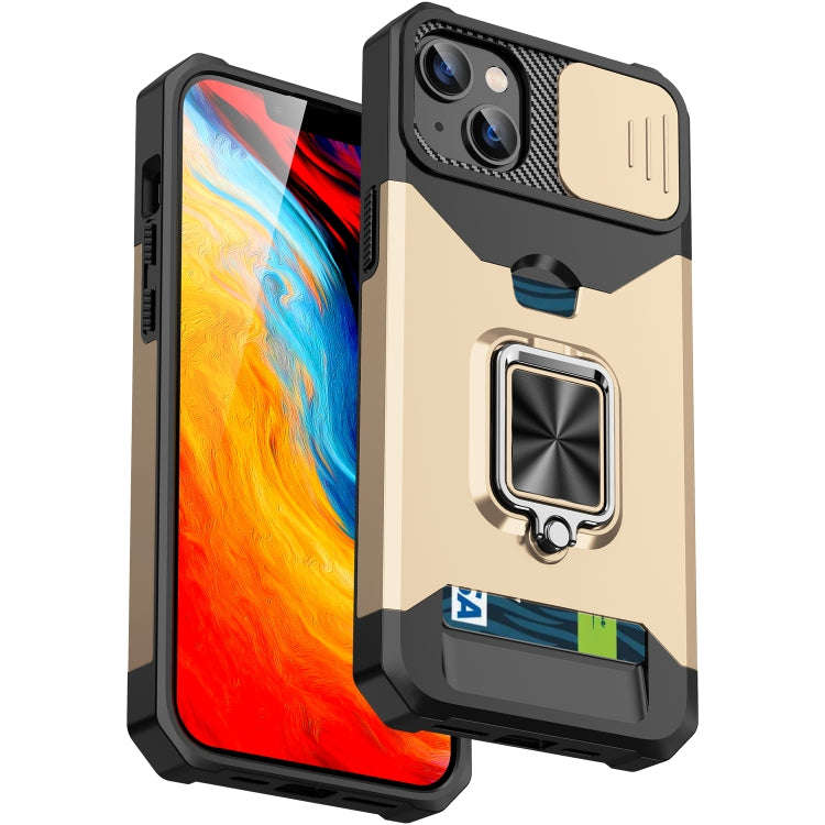 Sliding Camshield Card Phone Case, For iPhone 14, For iPhone 14 Pro, For iPhone 14 Pro Max, For i...
