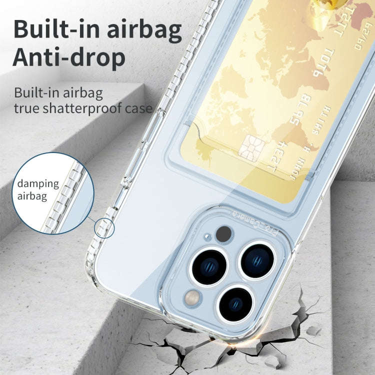 Card Bag Clear TPU Phone Case, For iPhone 14, For iPhone 14 14 Max, For iPhone 14 Pro, For iPhone...