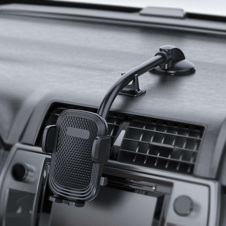 A190+X51 Car Phone Holder Dashboard Windshield Sucker Mount Bendable Long Arm Stand, A190+X51