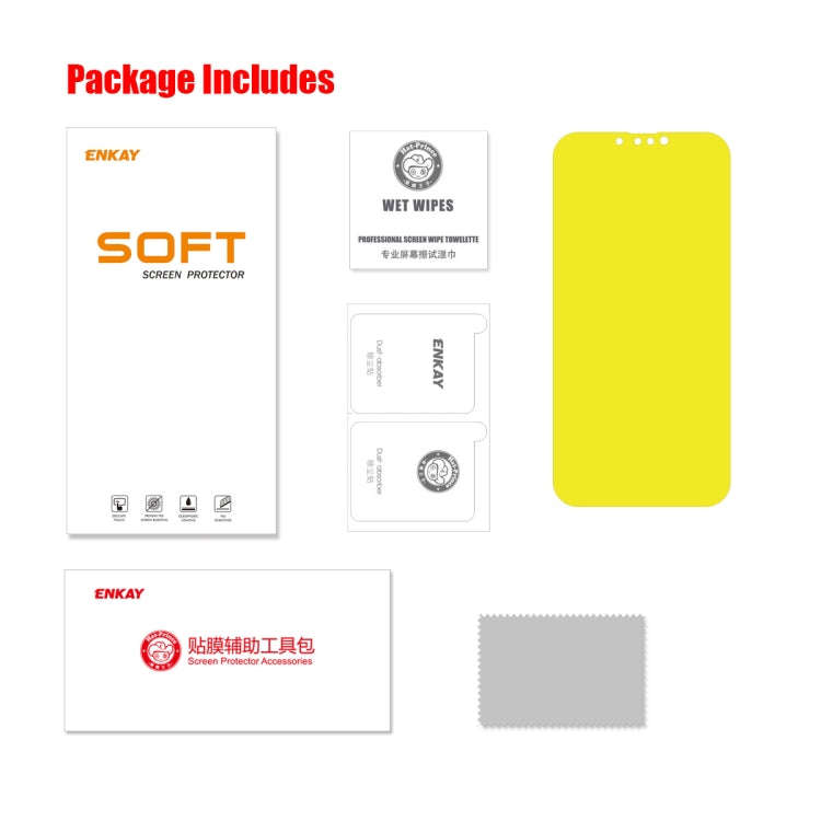 ENKAY Full Glue Explosion-proof Hydrogel Film For iPhone 14 / 13 / 13 Pro, For iPhone 14 / 13 / 1...