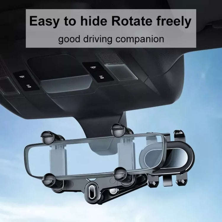 H03 Car Rearview Mirror Mobile Phone Holder 360 Rotation Foldable, H03