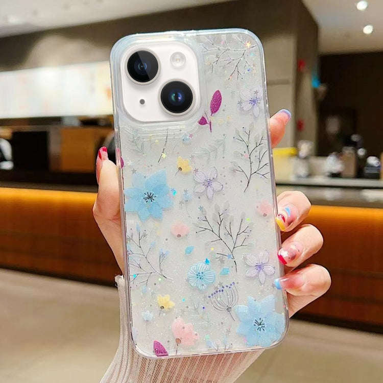 Fresh Small Floral Epoxy TPU Phone Case, For iPhone 16 Pro Max, For iPhone 16 Pro, For iPhone 16 ...
