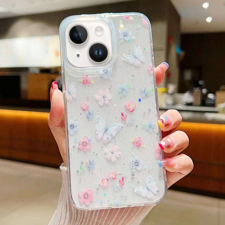 Fresh Small Floral Epoxy TPU Phone Case, For iPhone 16 Pro Max, For iPhone 16 Pro, For iPhone 16 ...