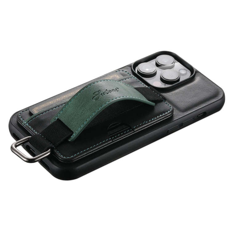 Suteni H13 Card Wallet Wrist Strap Holder PU Phone Case, For iPhone 11 Pro, For iPhone 11, For iP...