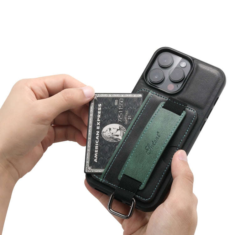 Suteni H13 Card Wallet Wrist Strap Holder PU Phone Case, For iPhone 11 Pro, For iPhone 11, For iP...