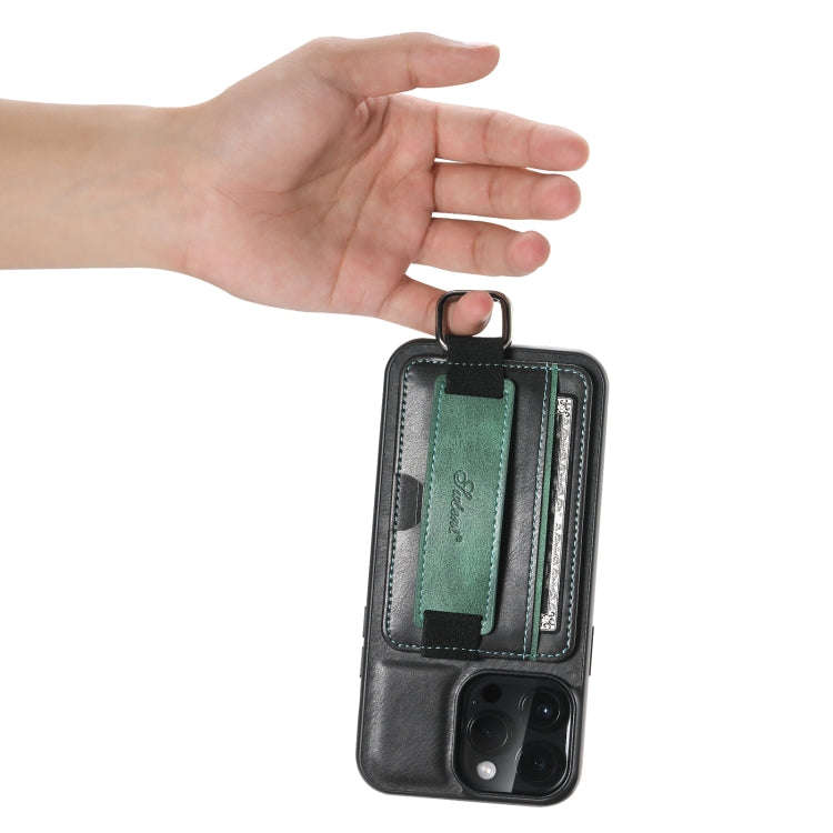 Suteni H13 Card Wallet Wrist Strap Holder PU Phone Case, For iPhone 11 Pro, For iPhone 11, For iP...