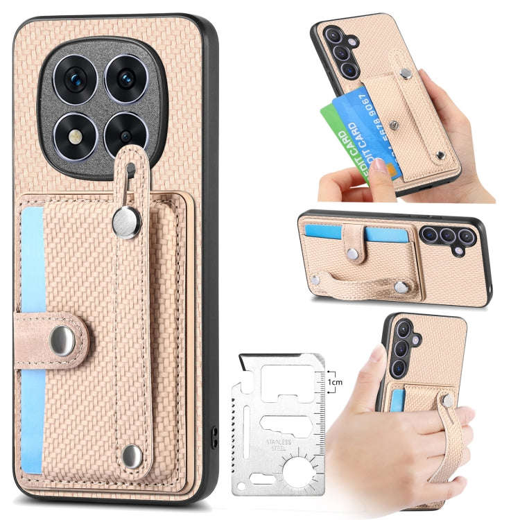 Wristband Kickstand Card Wallet Back Phone Case with Tool Knife, For Redmi Note 14 Pro+ 5G, For R...