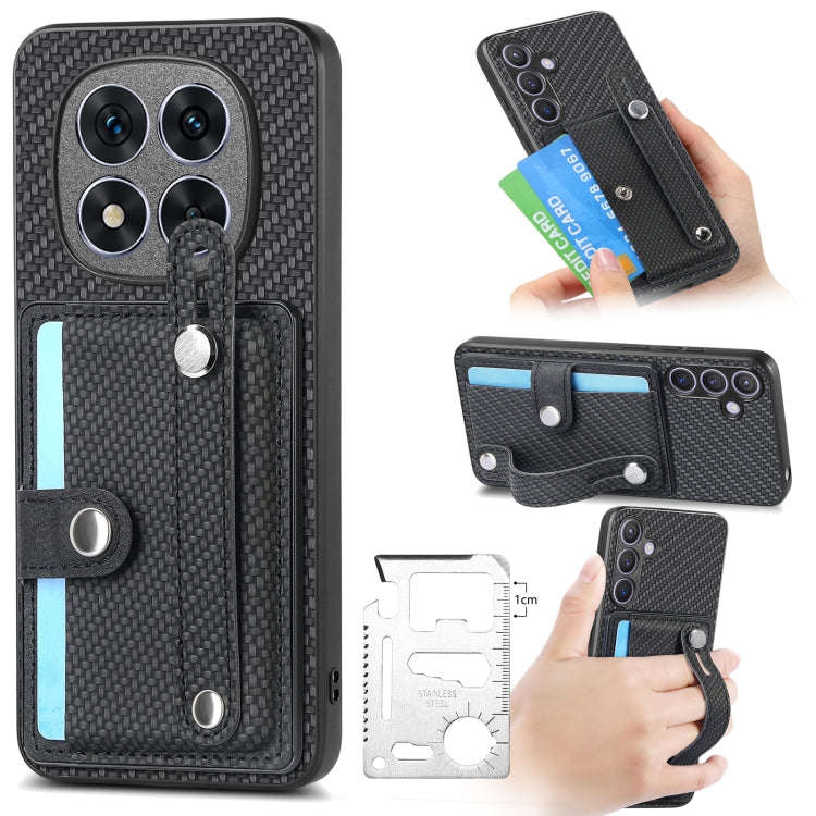Wristband Kickstand Card Wallet Back Phone Case with Tool Knife, For Redmi Note 14 Pro+ 5G, For R...