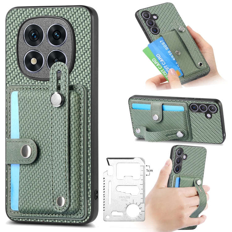 Wristband Kickstand Card Wallet Back Phone Case with Tool Knife, For Redmi Note 14 Pro+ 5G, For R...