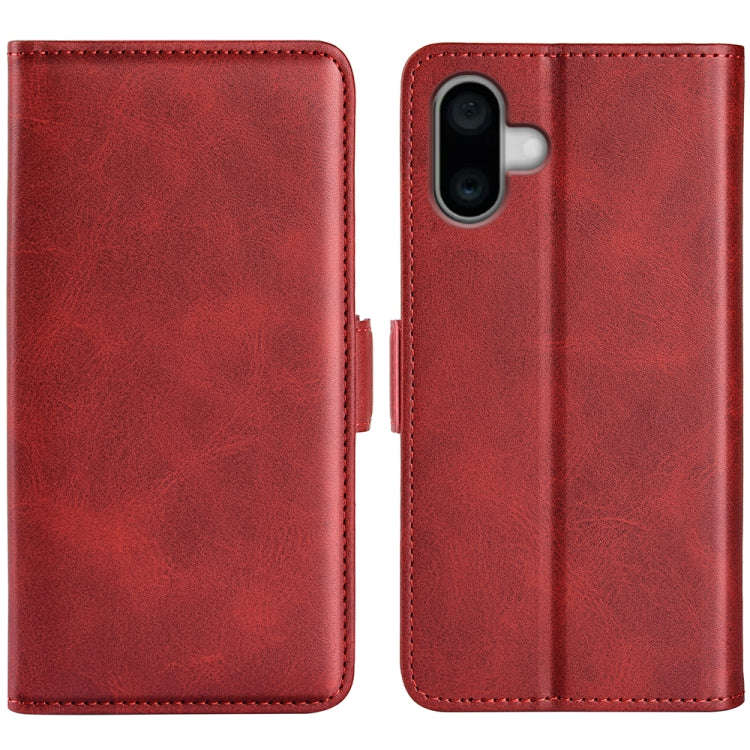 Dual-side Magnetic Buckle Horizontal Flip Leather Phone Case, For iPhone 18 Pro / 17 Pro, For iPh...