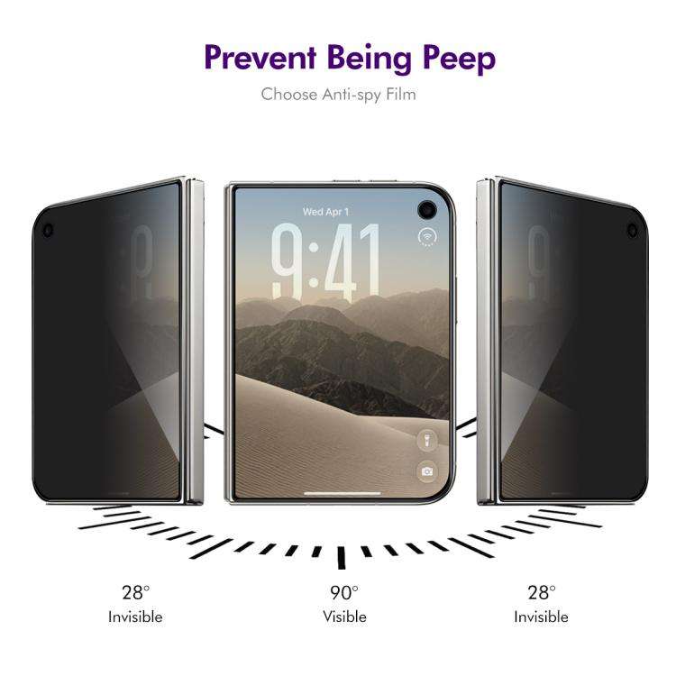 5pcs ENKAY Hat-Prince 28° Anti-peeping Tempered Glass Protector Full Screen Film, For iPhone Duo...