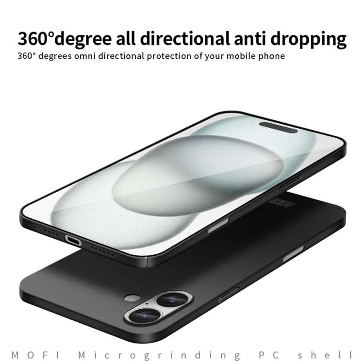 MOFI Frosted PC Ultra-thin Hard Phone Case, For iPhone 16 Plus, For iPhone 16, For iPhone 15 Pro ...