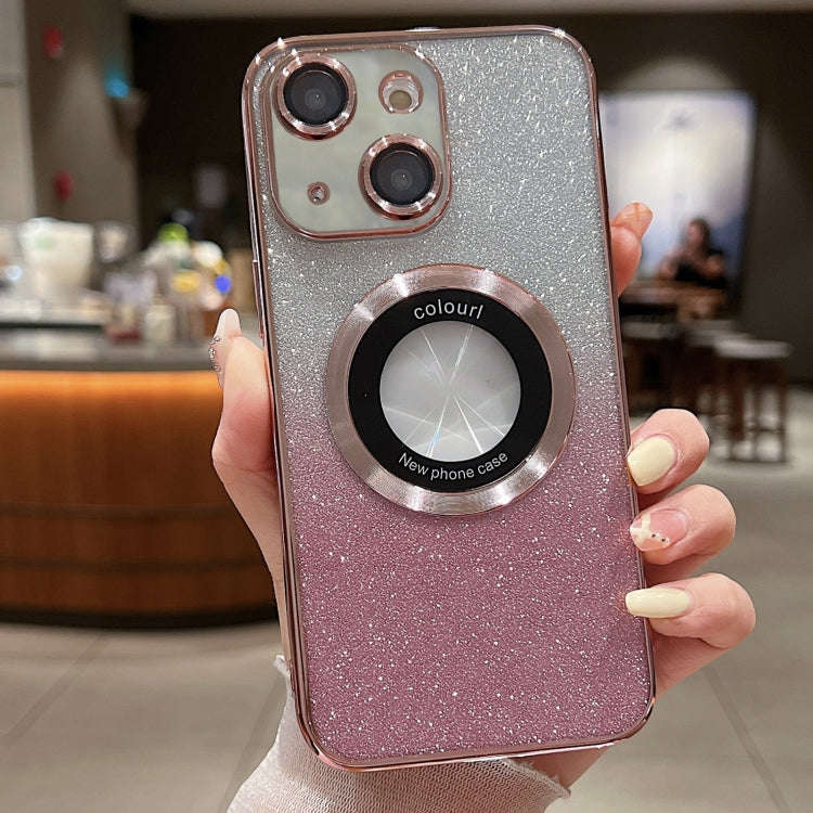 Gradient Glitter Electroplating MagSafe TPU Phone Case, For iPhone 14, For iPhone 14 Pro, For iPh...