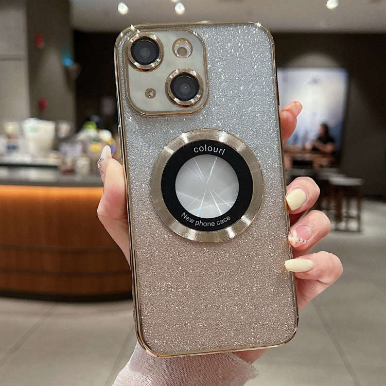Gradient Glitter Electroplating MagSafe TPU Phone Case, For iPhone 16 Pro, For iPhone 16 Plus, Fo...