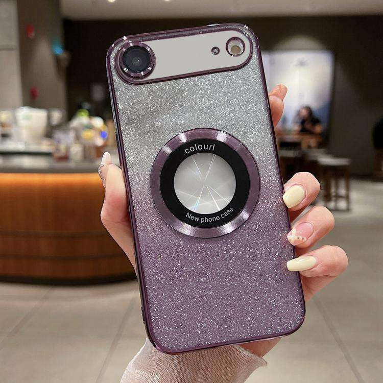 Gradient Glitter Electroplating MagSafe TPU Phone Case, For iPhone 17e / 16e, For iPhone 17 Pro M...