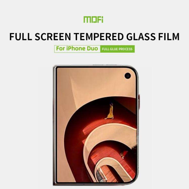 MOFI 9H 2.5D Full Screen Tempered Glass Film, For iPhone Duo Outer Screen, For iPhone 18, For iPh...
