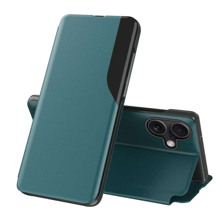Side Display Flip Leather Phone Case, For iPhone 17e / 16e, For iPhone 17 Pro Max, For iPhone 17 ...