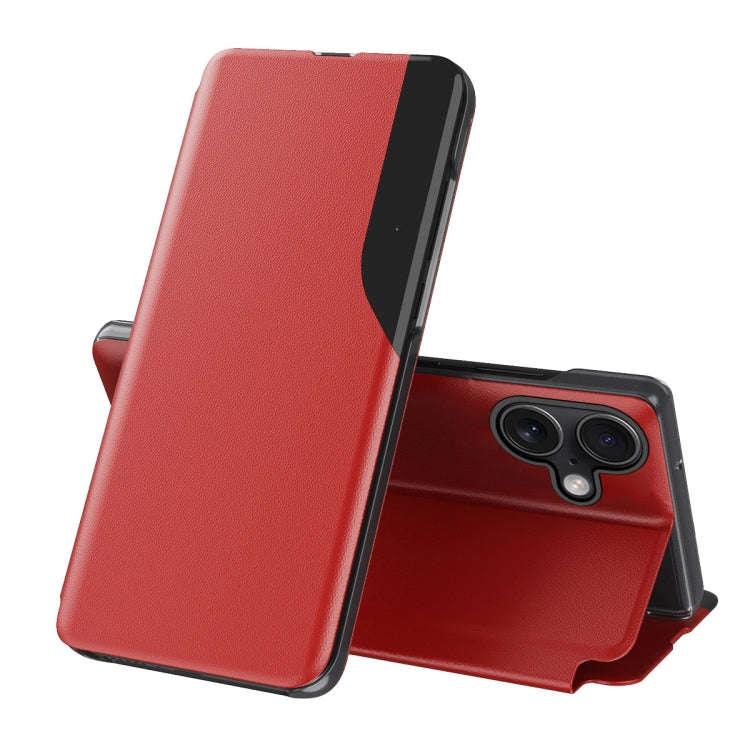 Side Display Flip Leather Phone Case, For iPhone 17e / 16e, For iPhone 17 Pro Max, For iPhone 17 ...