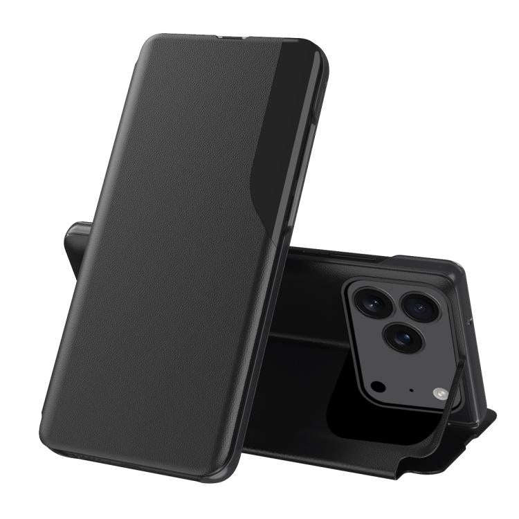 Side Display Flip Leather Phone Case, For iPhone 17e / 16e, For iPhone 17 Pro Max, For iPhone 17 ...