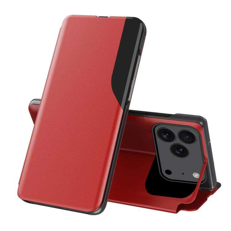 Side Display Flip Leather Phone Case, For iPhone 17e / 16e, For iPhone 17 Pro Max, For iPhone 17 ...