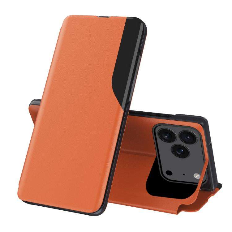 Side Display Flip Leather Phone Case, For iPhone 17e / 16e, For iPhone 17 Pro Max, For iPhone 17 ...