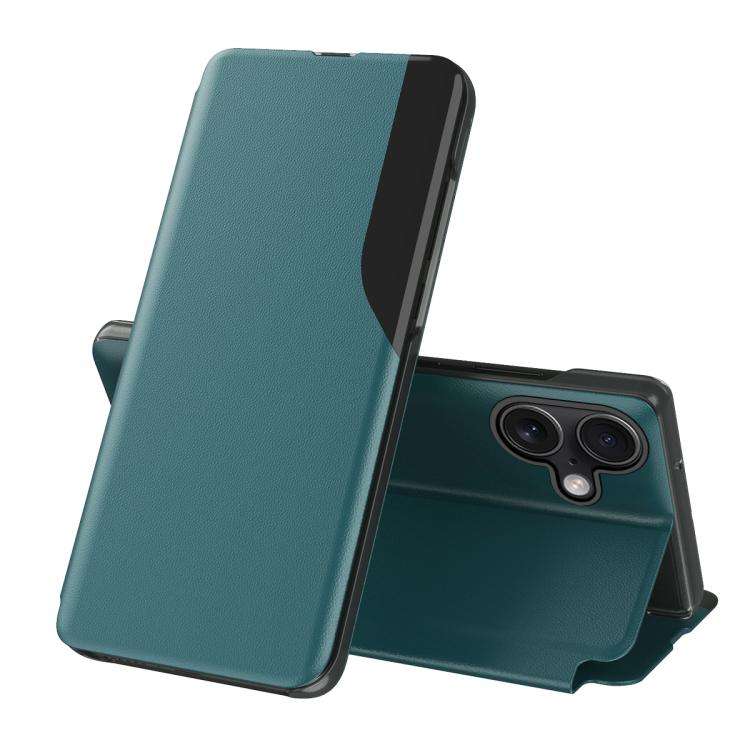 Side Display Flip Leather Phone Case, For iPhone 17e / 16e, For iPhone 17 Pro Max, For iPhone 17 ...