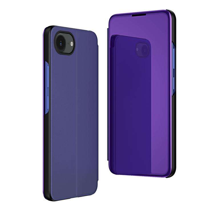 Plated Mirror Horizontal Flip Leather Phone Case with Holder, For iPhone 17e / 16e, For iPhone 17...