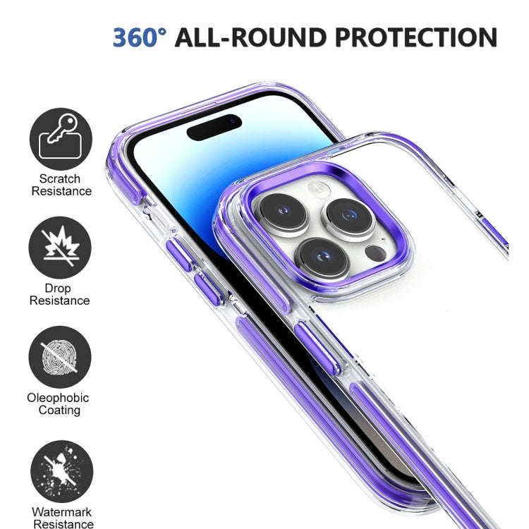 Two-color TPU Transparent PC Shockproof Phone Case, For iPhone 15 Pro Max, For iPhone 15 Pro, For...