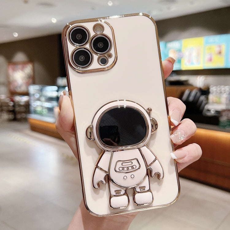 Electroplating Astronaut Holder Phone Case, For iPhone 16, For iPhone 15 Pro Max, For iPhone 15 P...