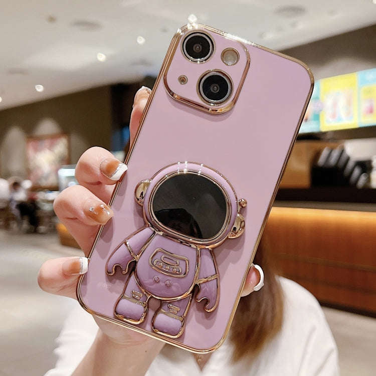 Electroplating Astronaut Holder Phone Case, For iPhone 16, For iPhone 15 Pro Max, For iPhone 15 P...