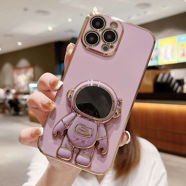 Electroplating Astronaut Holder Phone Case, For iPhone 17e / 16e, For iPhone 17 Pro Max, For iPho...