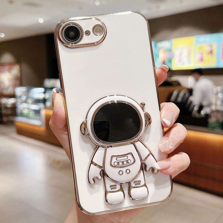 Electroplating Astronaut Holder Phone Case, For iPhone 17e / 16e, For iPhone 17 Pro Max, For iPho...