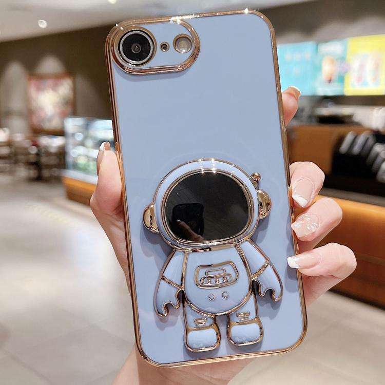 Electroplating Astronaut Holder Phone Case, For iPhone 17e / 16e, For iPhone 17 Pro Max, For iPho...