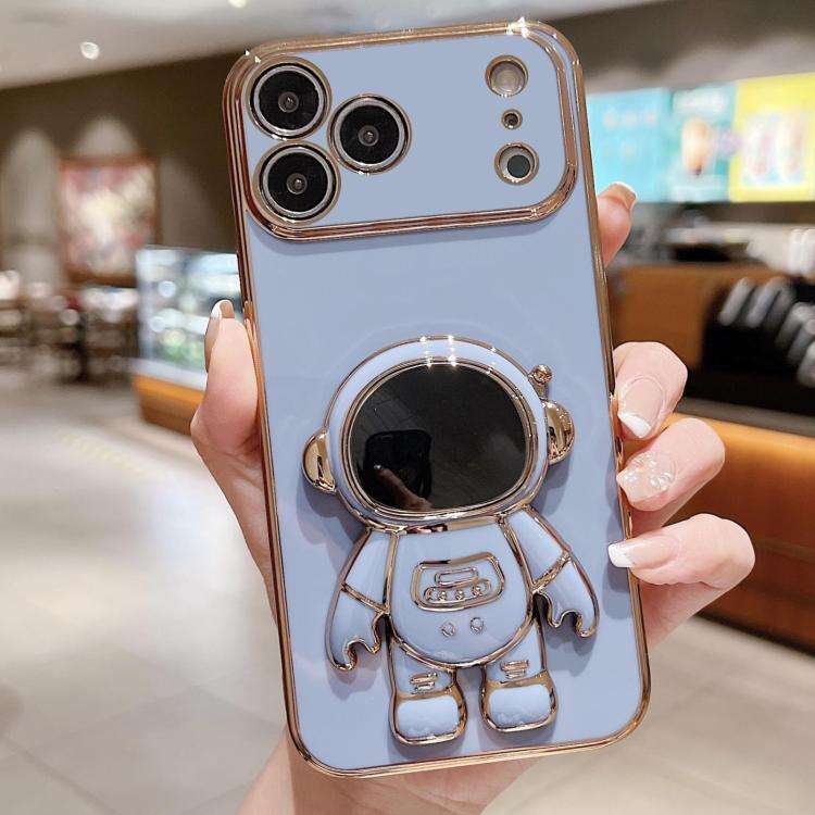 Electroplating Astronaut Holder Phone Case, For iPhone 17e / 16e, For iPhone 17 Pro Max, For iPho...