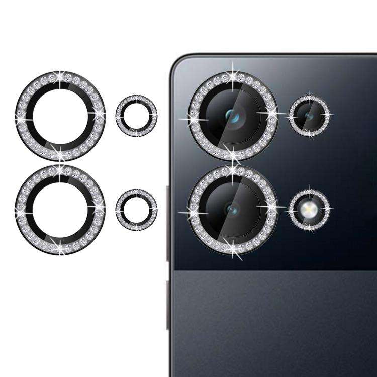Kalebol Individual Camera Lens Diamond Ring Protector, For Xiaomi Poco M6 Pro